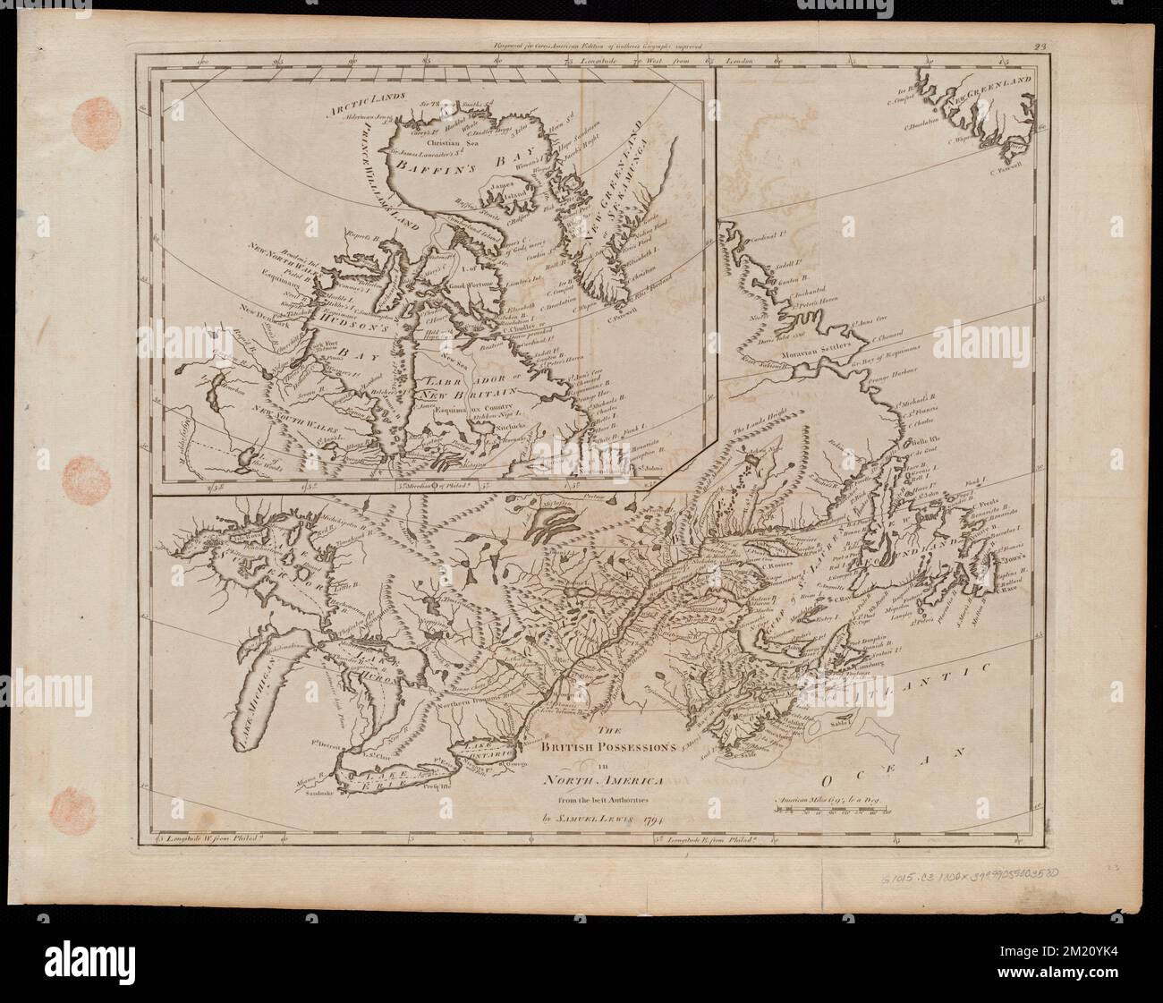 Die britischen Besitztümer in Nordamerika von den besten Behörden, Kanada, Maps Norman B. Leventhal Map Center Collection Stockfoto