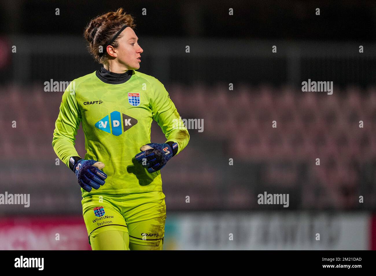 AMSTERDAM, NIEDERLANDE - DEZEMBER 13: Torhüterin Tess van der Flier von PEC Zwolle beim niederländischen Azerion Eredivisie Women Match zwischen Ajax und PEC Zwolle im Sportpark de Toekomst am 13. Dezember 2022 in Amsterdam, Niederlande (Foto: Patrick Goosen/Orange Pictures) Stockfoto