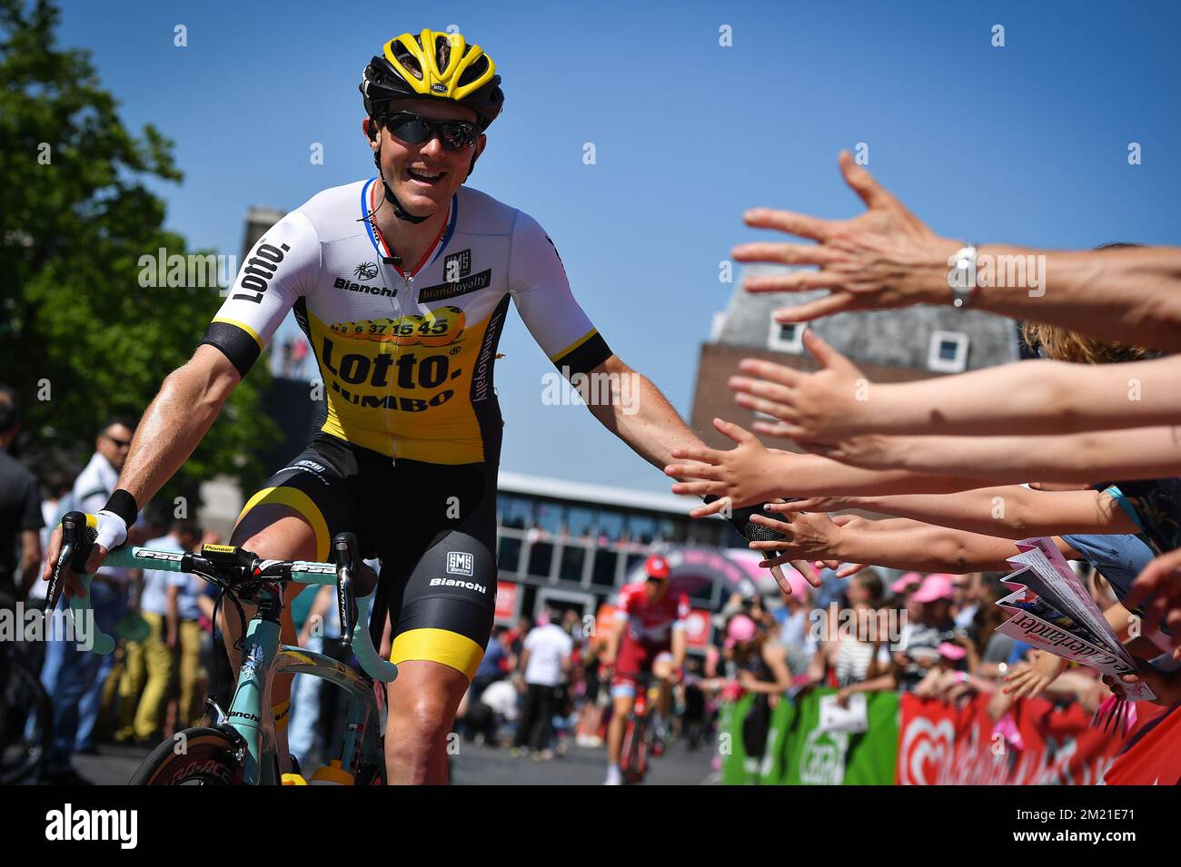 Abbildung zeigt die dritte Etappe des Radrennen Giro d'Italia 99., 190km von Nijmegen nach Arnhem, Niederlande, am Sonntag, den 08. Mai 2016. Stockfoto