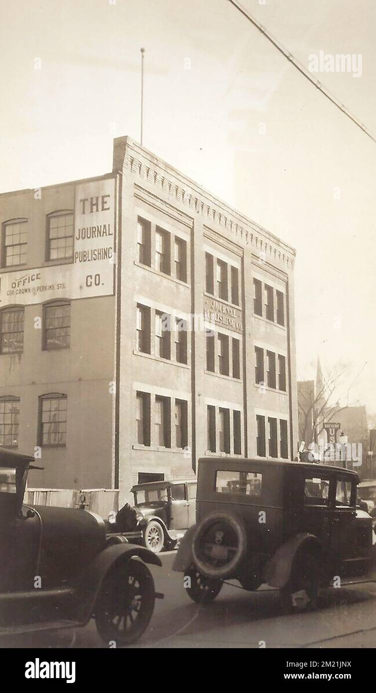 Meriden Daily Journal Building in Meriden (Connecticut). Foto von 1920er. Stockfoto