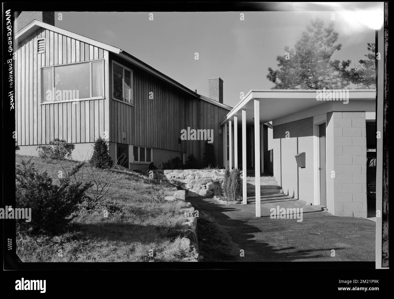 Burnham House, Marblehead Neck, Architektur, Wohnungen. Samuel Chamberlain Fotosammlung Negatives Stockfoto