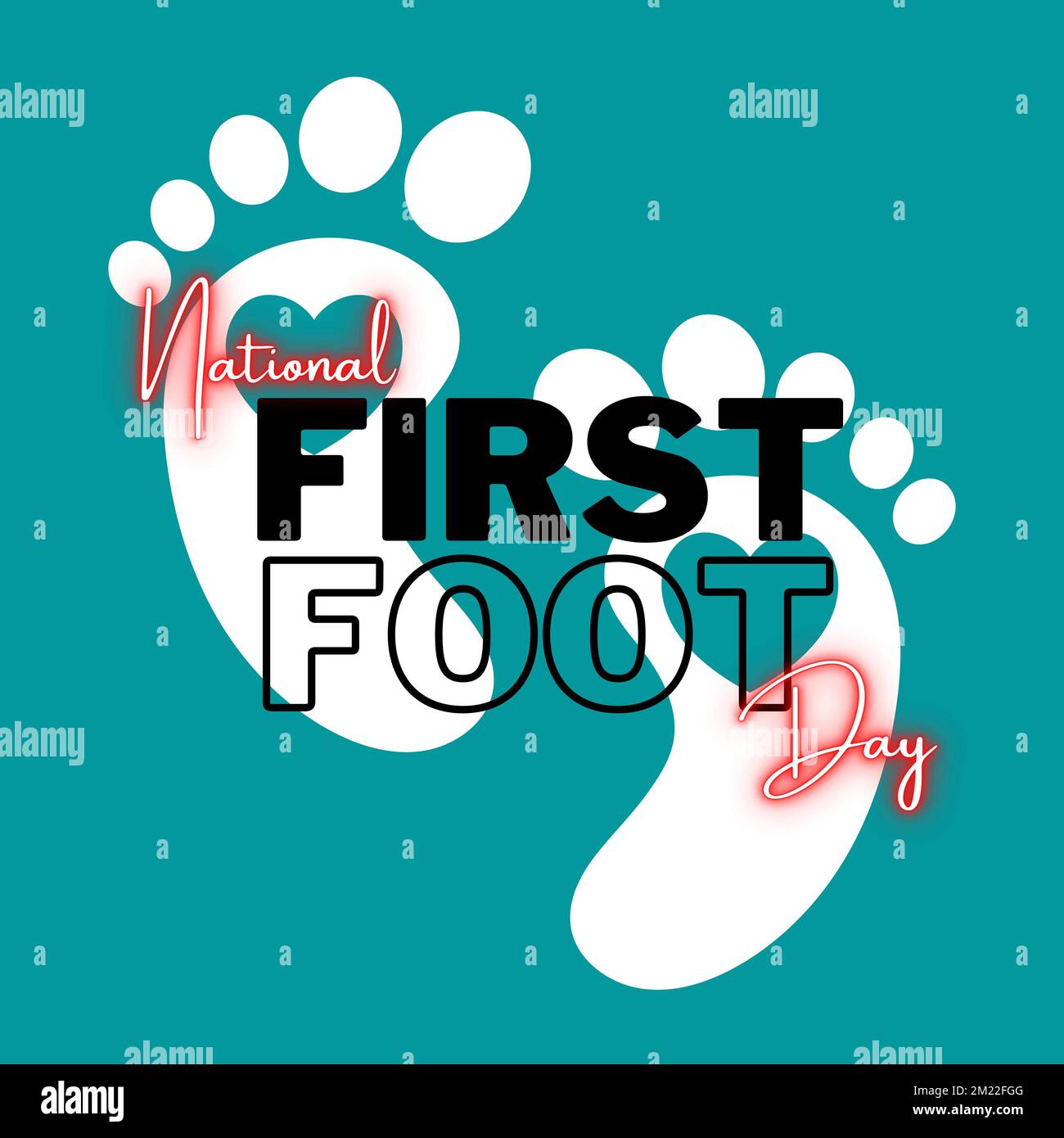 National First Foot Day Stockfoto