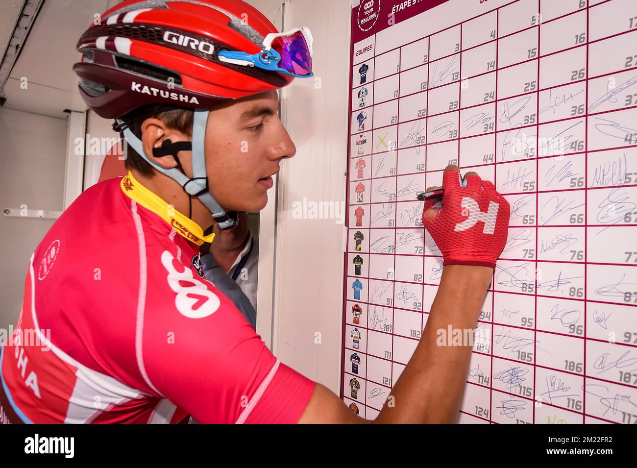 Der russische Viacheslav vom Team Katusha bildete sich am