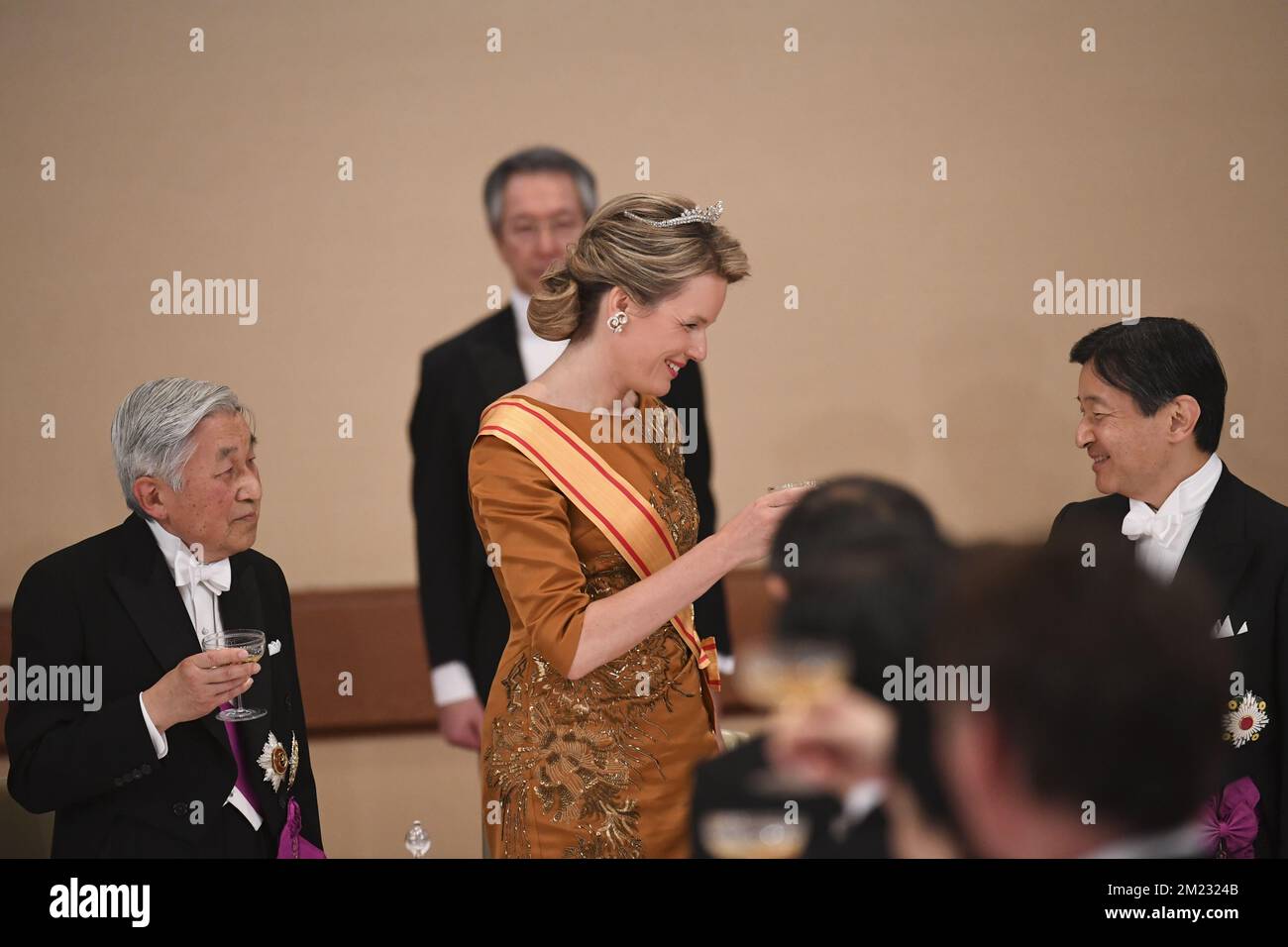 Japanischer Kaiser Akihito, Königin Mathilde von Belgien und