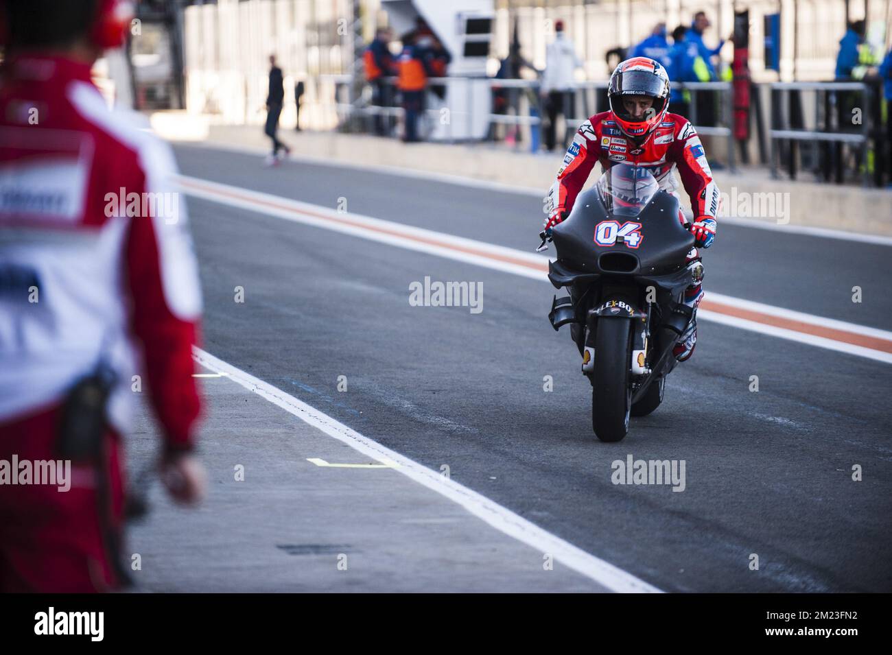 Valencia MotoGP Offizieller Test. Testtag 1. Strecke Ricardo Tormo, Valencia. Im Bild: Nr. 4 ANDREA DOVIZIOSO (ITALIENISCH) DUCATI TEAM DUCATI Stockfoto
