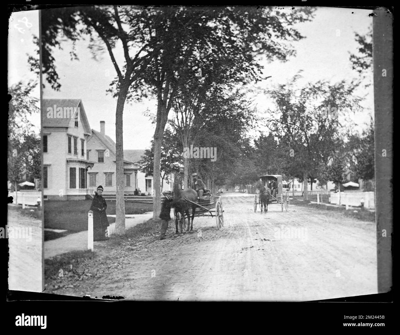 Campello Main Street in der Nähe von Daniel Keith's, Straßen, Brockton Public Library Archival Collection Stockfoto