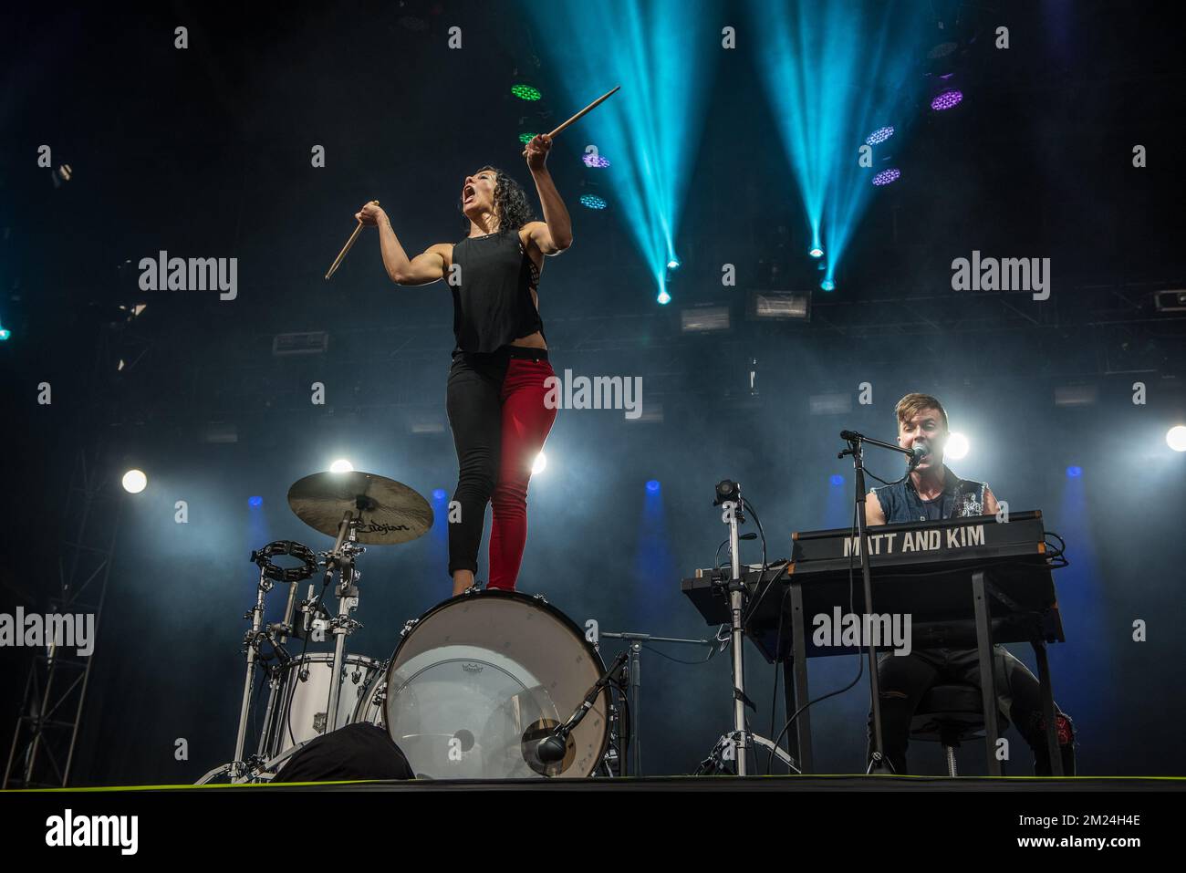 Gouverneursball - Matt und Kim im Konzert Stockfoto Gouverneursball - Matt und Kim im Konzert Stockfoto