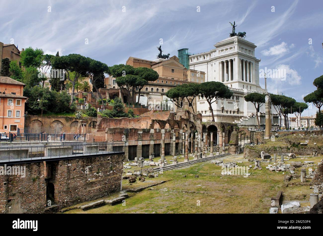 Das Forum Romanum, das das politische, rechtliche, religiöse und wirtschaftliche Zentrum der Stadt Rom repräsentierte, ist der wichtigste Ort der antiken Stadt Stockfoto