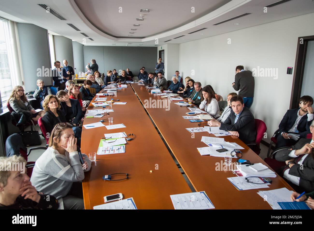 Ein Seminar mit dem Titel „Rechte visueller Autoren auf digitalen Wert“ von Cepic (Koordination der europäischen Bildagenturen – Stock, Press and Heritage), am Dienstag, den 28. Februar 2017, im Europäischen parlament in Brüssel. BELGA FOTO AURORE BELOT Stockfoto