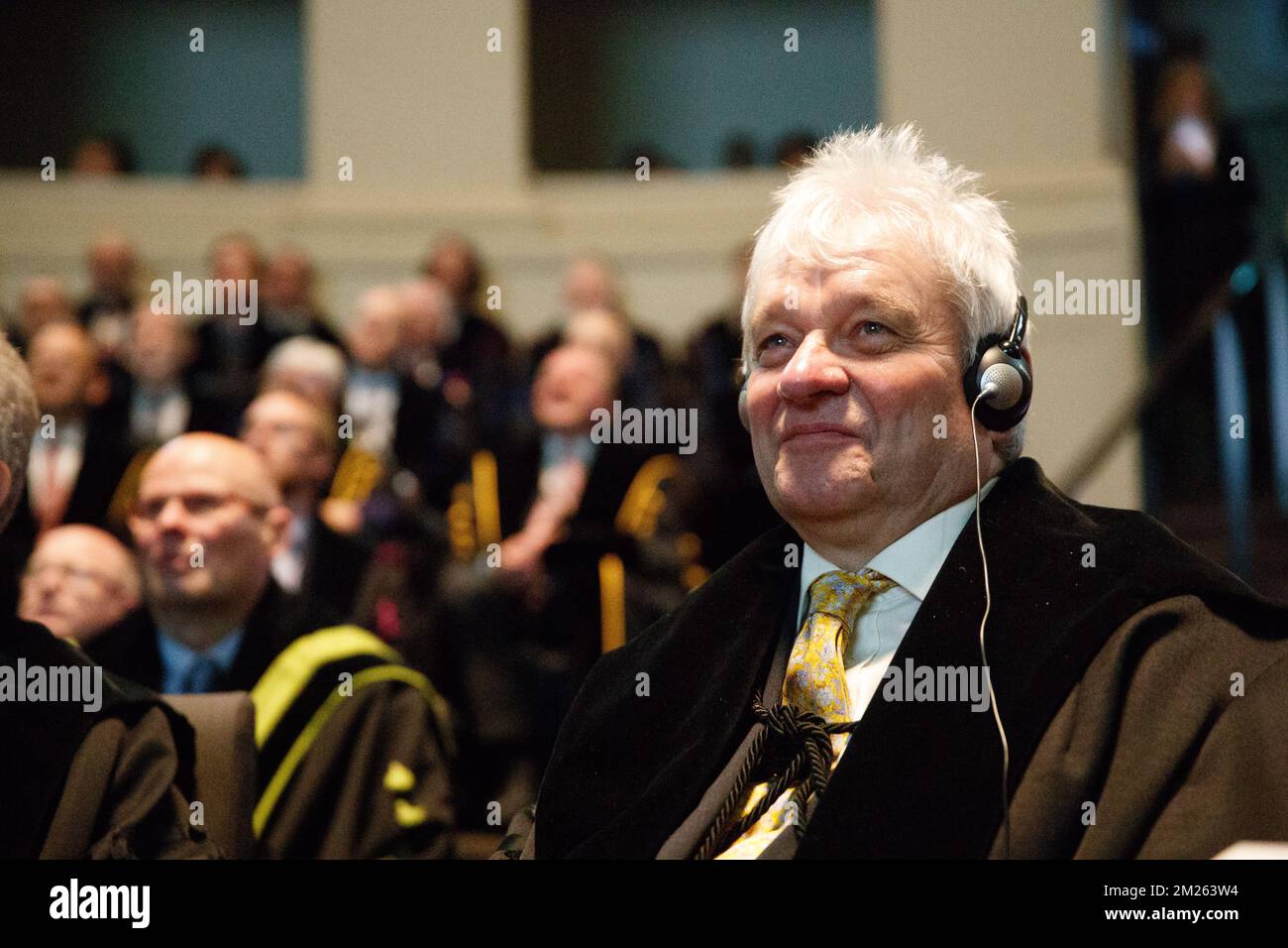 Professor Paul Nurse im Bild einer Zeremonie von Doktor Honoris Causa der Universität Gent (UGent), Freitag, den 24. März 2017 in Gent. BELGA FOTO KURT DESPLENTER Stockfoto