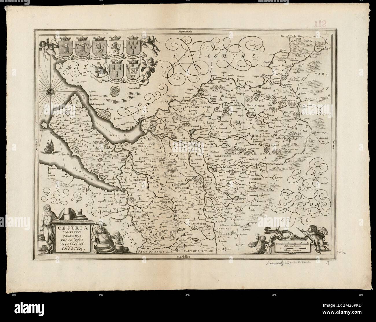 Cestria Komitatus Palatinus - The Countye Palatine of Chester , Cheshire England, Karten, frühe Arbeiten zu 1800 Norman B. Leventhal Map Center Collection Stockfoto Cestria Komitatus Palatinus - The Countye Palatine of Chester , Cheshire England, Karten, frühe Arbeiten zu 1800 Norman B. Leventhal Map Center Collection Stockfoto