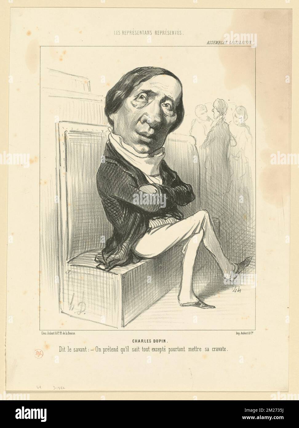 Charles Dupin, Wissenschaftler, Ingenieure, Dupin, Charles, baron, 1784-1873. Honoré Daumier (1808-1879). Lithografien Stockfoto