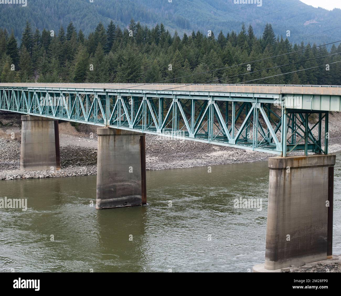 Brücke von COG Harrington zwischen Boston Bar und North Bend, British Columbia, Kanada Stockfoto