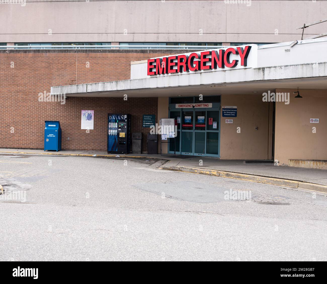 Notaufnahme im Peace Arch Hospital in White Rock, British Columbia, Kanada Stockfoto