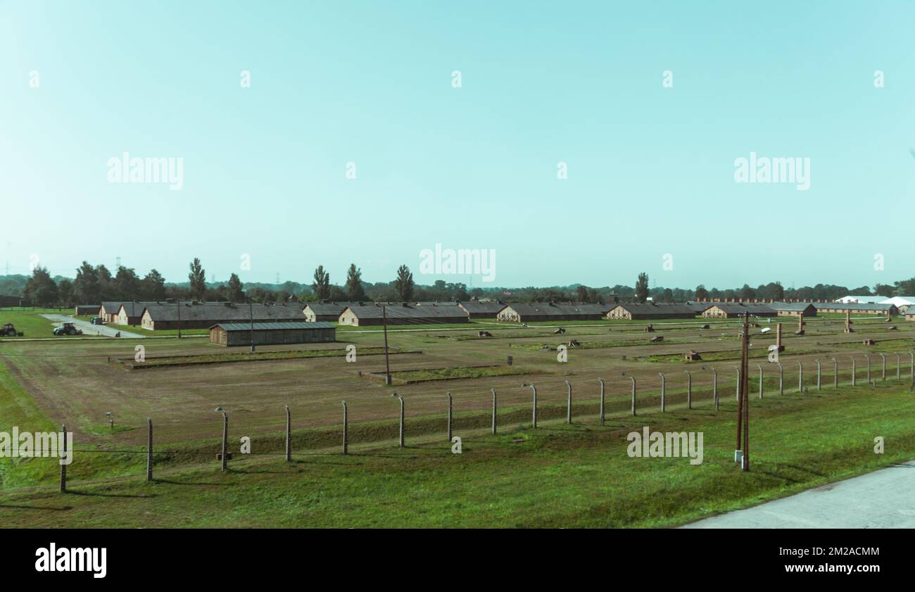 Auschwitz-Birkenau Opfer nazi-Konzentrationslager Landschaft Stockfoto