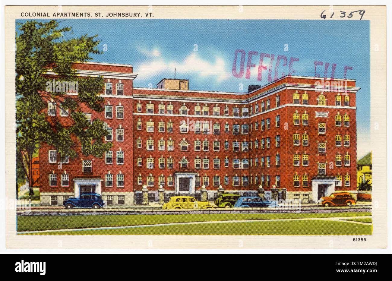 Colonial Apartments, St. Johnsbury, V. , Tichnor Brothers Collection, Postkarten der Vereinigten Staaten Stockfoto
