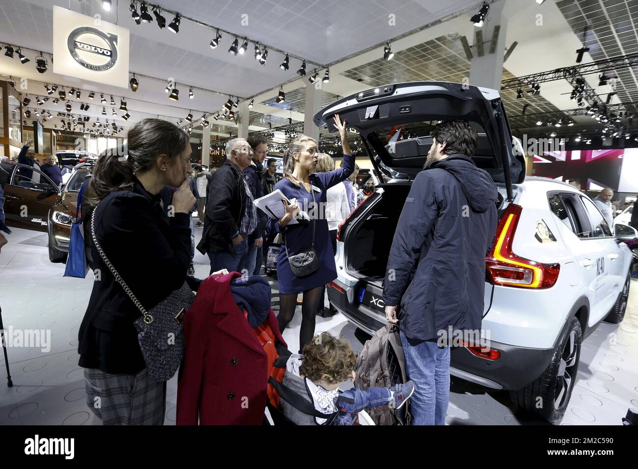 Das Bild zeigt die Ausgabe 96. der Brüsseler Automobilmesse auf der Brüsseler Expo am Sonntag, den 14. Januar 2018 in Brüssel. BELGA FOTO NICOLAS MAETERLINCK Stockfoto