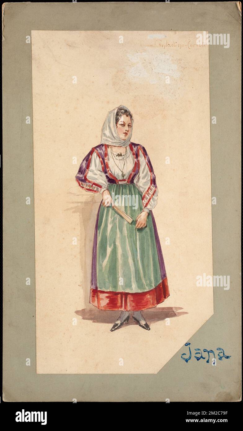 Contadine - Coriste, Opern und Operetten, Kostüme, Allen A. Brown Collection Stockfoto