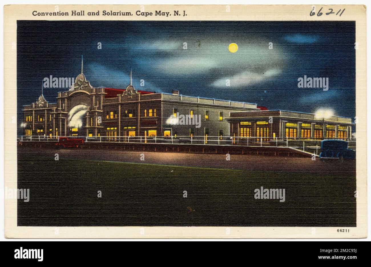 Kongresshalle und Solarium, Cape May, N. J. , Commercial Facilities, Tichnor Brothers Collection, Postkarten der Vereinigten Staaten Stockfoto