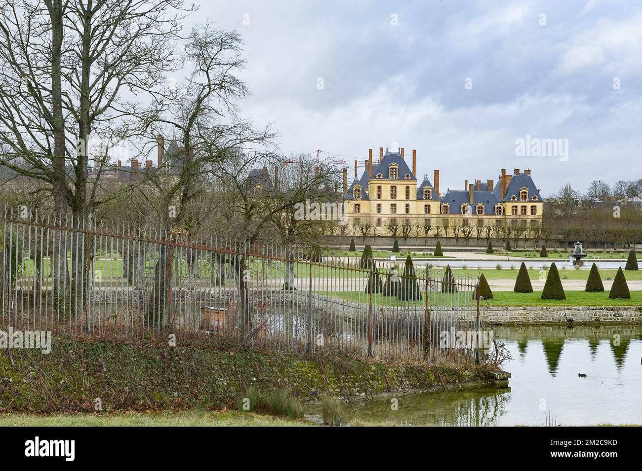 Schloss und Gärten von Fontainebleau | Chateau et jardins de Fontainebleau Classe au patrimoine mondial de l'humanite par UNESCO 05/01/2016 Stockfoto