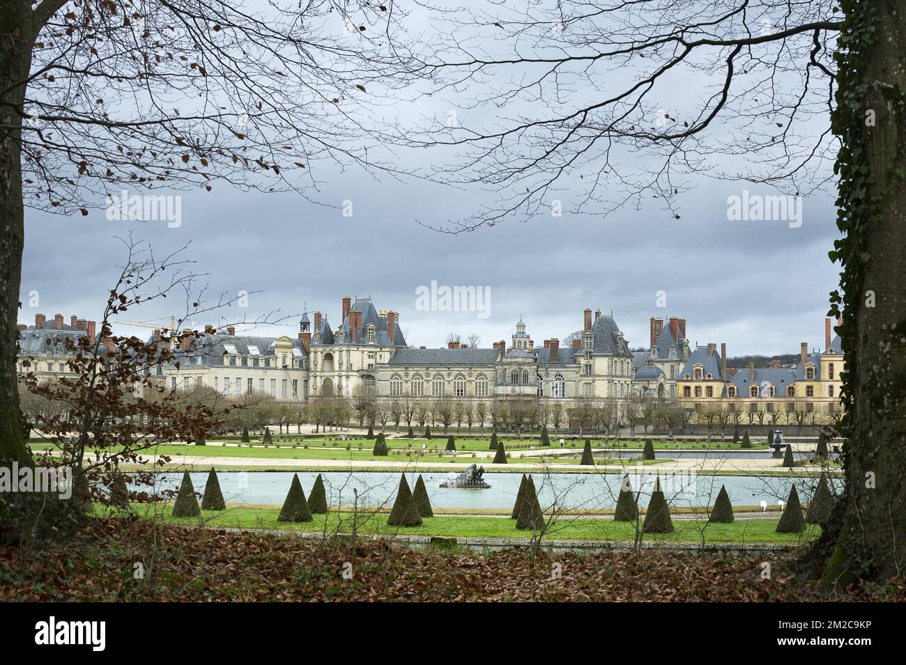 Schloss und Gärten von Fontainebleau | Chateau et jardins de Fontainebleau Classe au patrimoine mondial de l'humanite par UNESCO 05/01/2016 Stockfoto