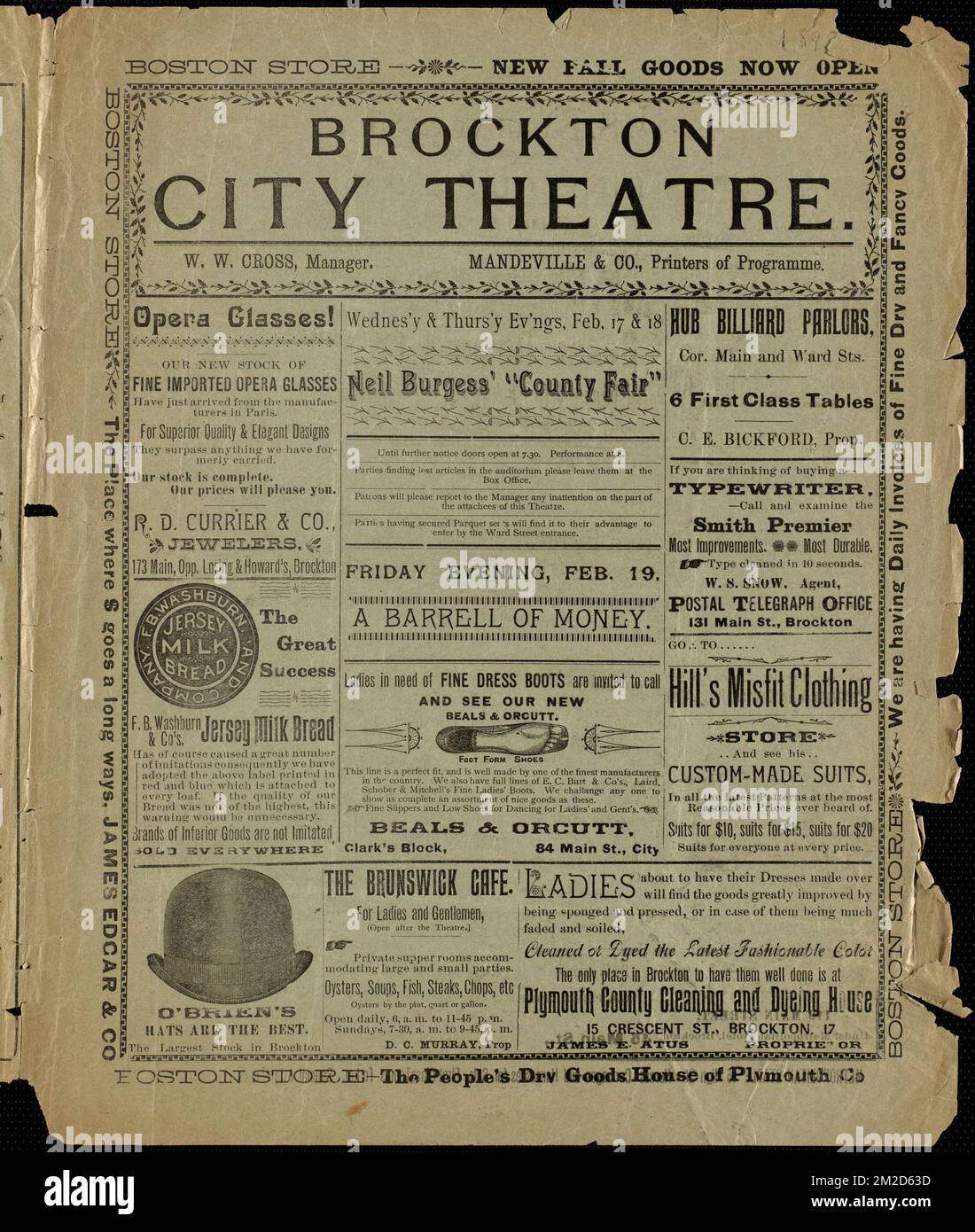 County Fair, Unterhaltung, Brockton Public Library Archival Collection Stockfoto