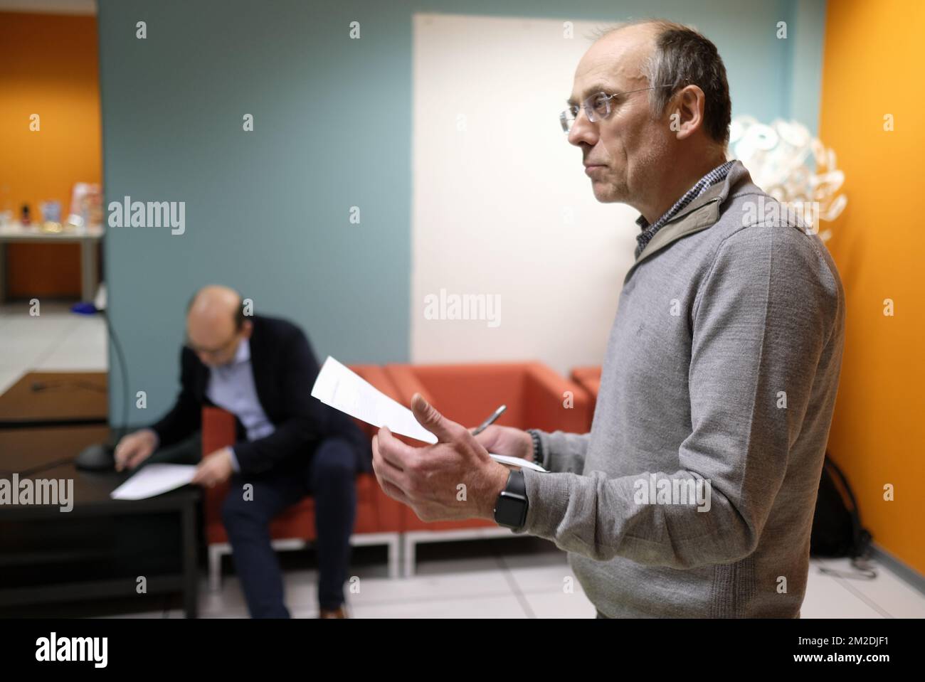 Schauspieler Baudouin Remy die beliebte Show feiert ihr 20.-jähriges Jubiläum und bringt am Freitag, den 09. März 2018, zwei Shows in Flandern. BELGA FOTO ERIC LALMAND Stockfoto