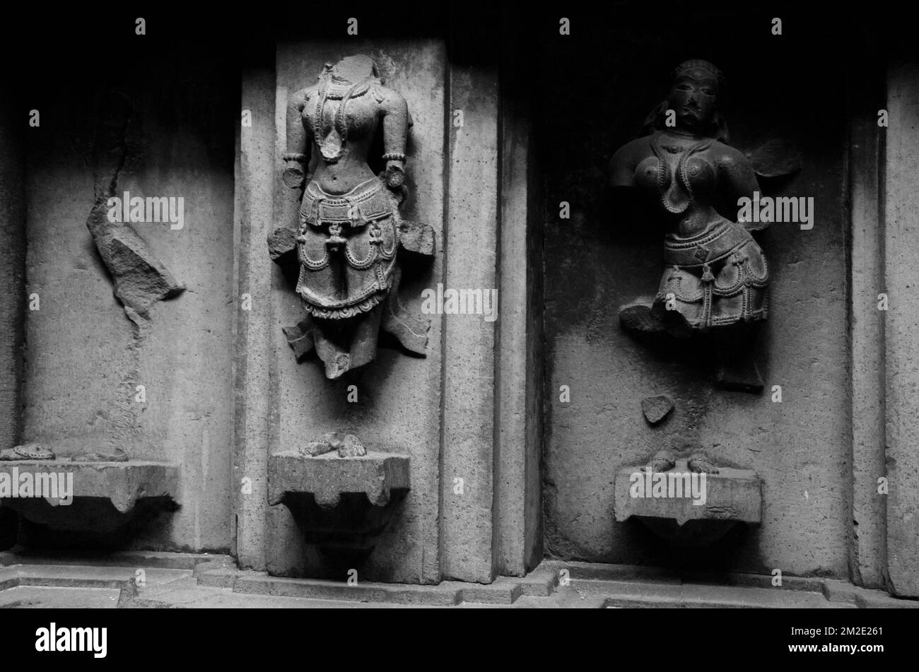 05. März 2015, Pune, Indien, antiker Tempel des hindugottes shiva, Bhuleshwar-Tempel befindet sich auf einem Hügel und wurde im 8.. Jahrhundert erbaut. Es gibt cla Stockfoto