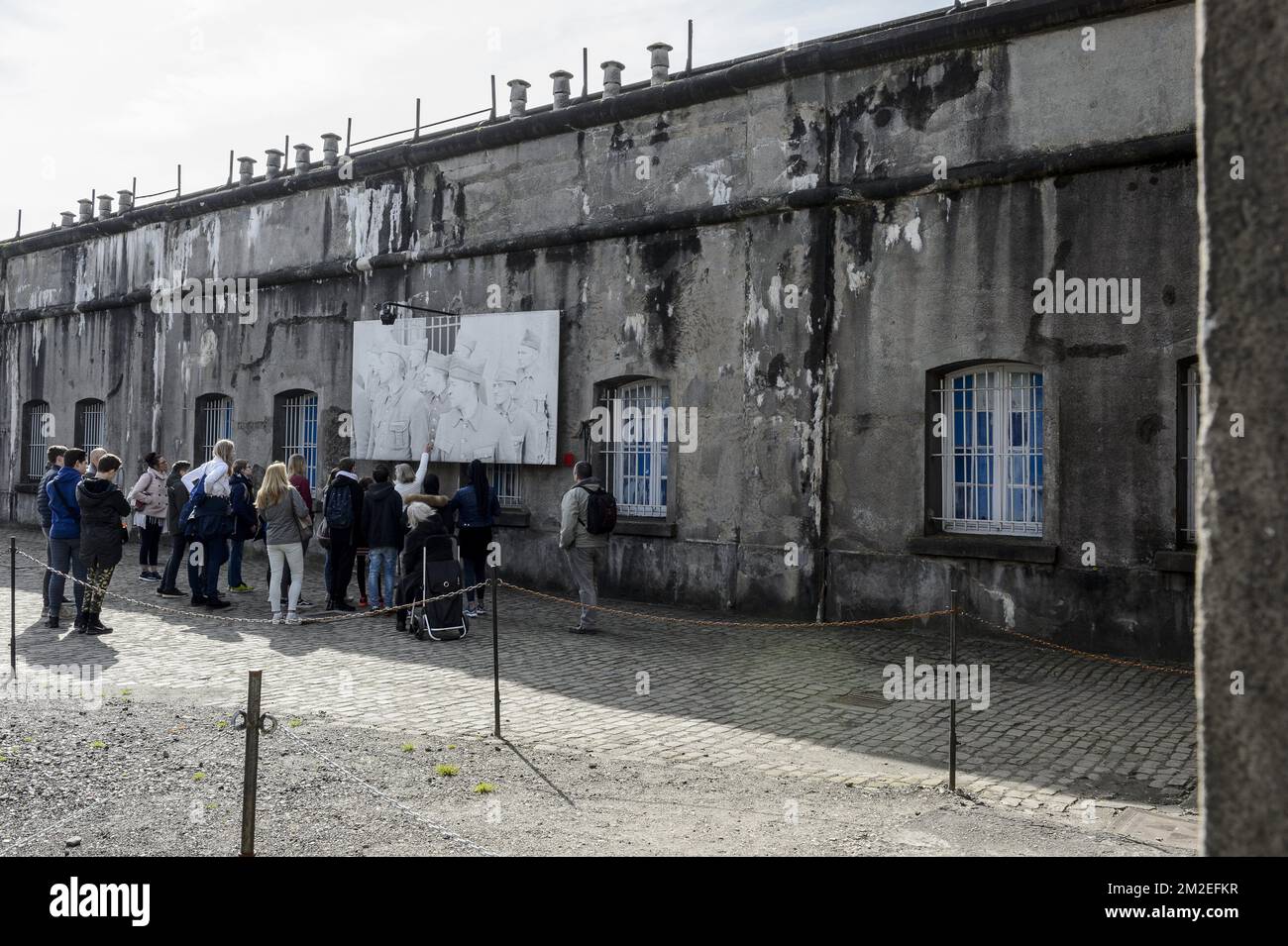 Die breendonk-Festung ist Teil der zweiten Verteidigungslinie, die während des Ersten Weltkriegs in Antwerpen errichtet wurde. Es war ein Gefangenenlager der nazis während des Zweiten Wortkrieges | Le frot de Breendonk fait Parteipartei de la seconde ligne de Defense autour d'Anvers Pendant la Premiere guerre mondiale. Il est un Camp de concentration nazi durant la seconde Guerre mondiale. Tourisme de memoire 15/04/2018 Stockfoto