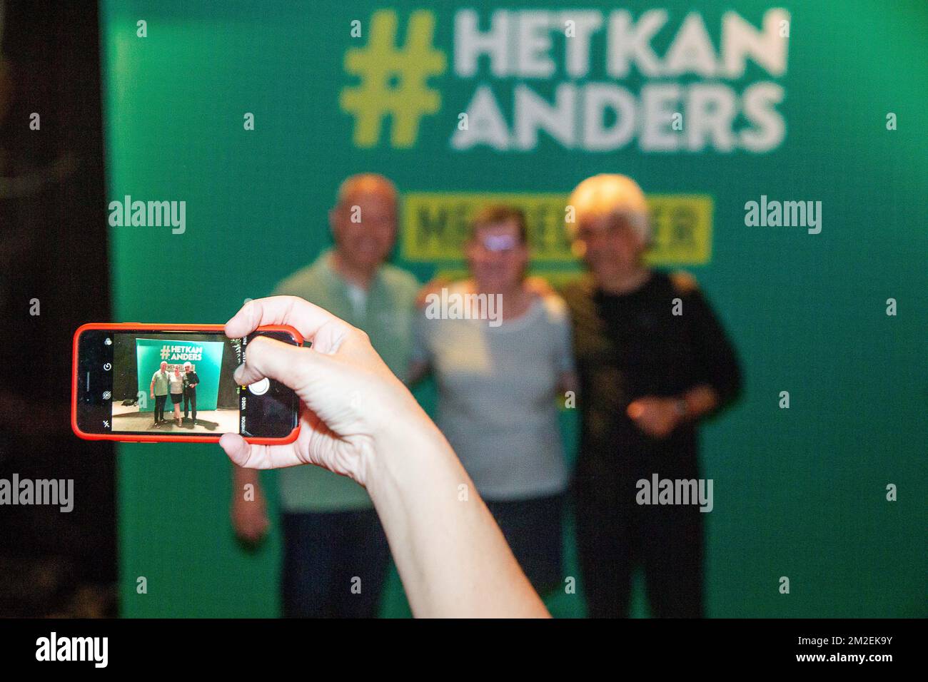 the launch of the election campaign of Flemish green party Groen ahead of the communal elections 2018, Saturday 21 April 2018, in Gent. BELGA PHOTO JAMES ARTHUR GEKIERE Stockfoto