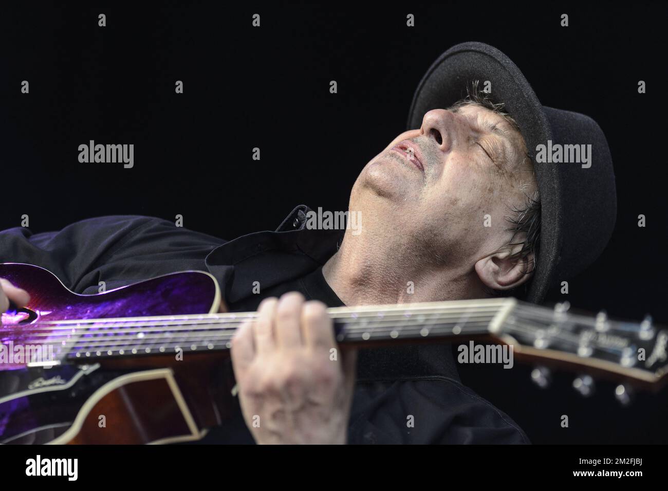 Das Jazz-Wochenende in Brüssel ist ein großartiger Ort. Philippe Catherine Live über den Grand-Place in Brüssel: JMQuinet/Reporter 26/05/2018 Stockfoto