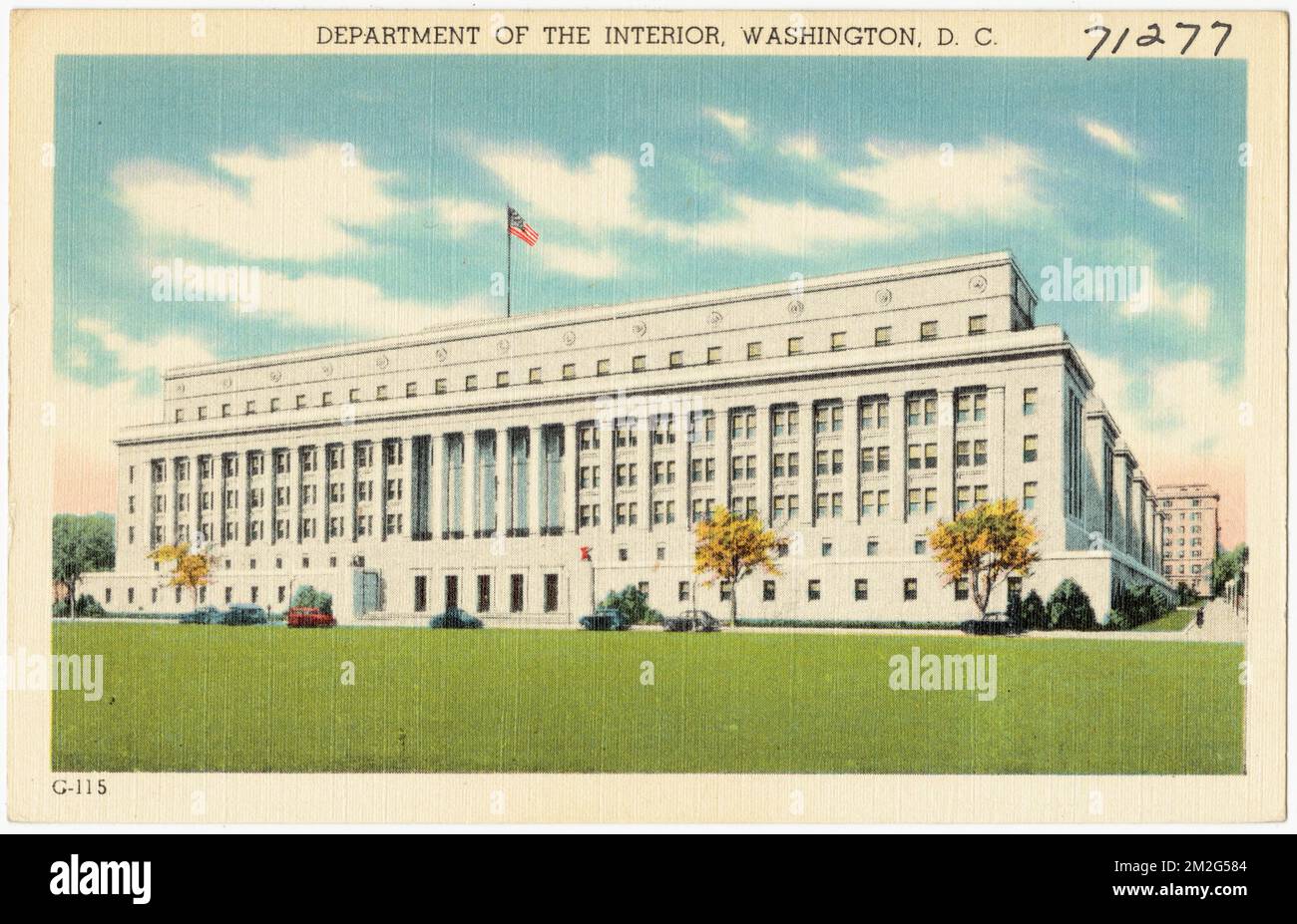 Innenministerium, Washington, D.C., Regierungseinrichtungen, Tichnor Brothers Collection, Postkarten der Vereinigten Staaten Stockfoto