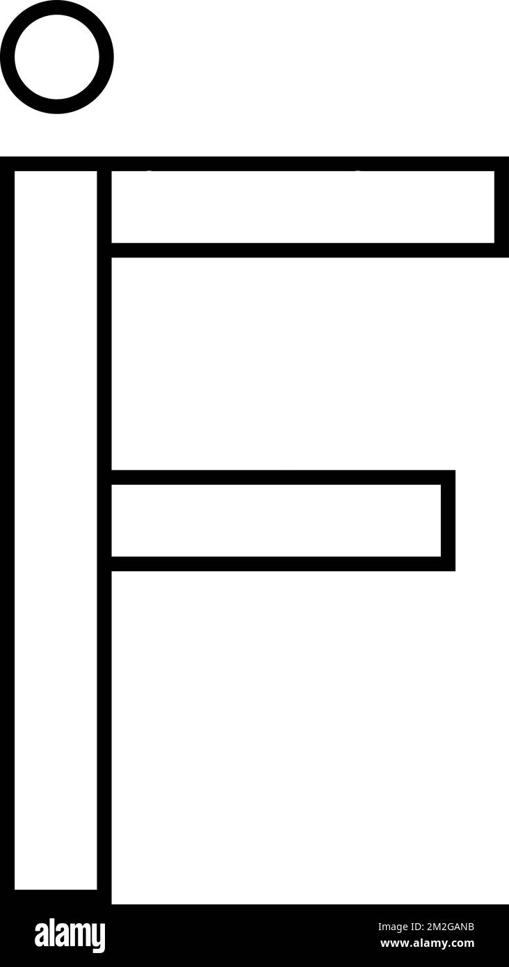 Logo-Symbol IF Fi Symbol, nft Interlaced Buchstaben i f Stock Vektor