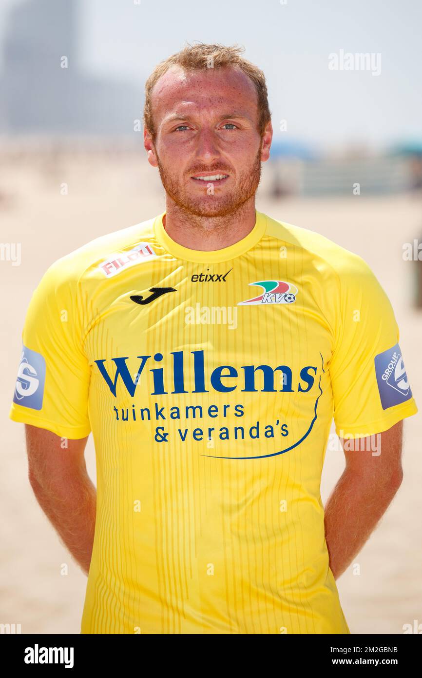 Oostende's Kevin Vandendriessche poses for photographer at the 2018