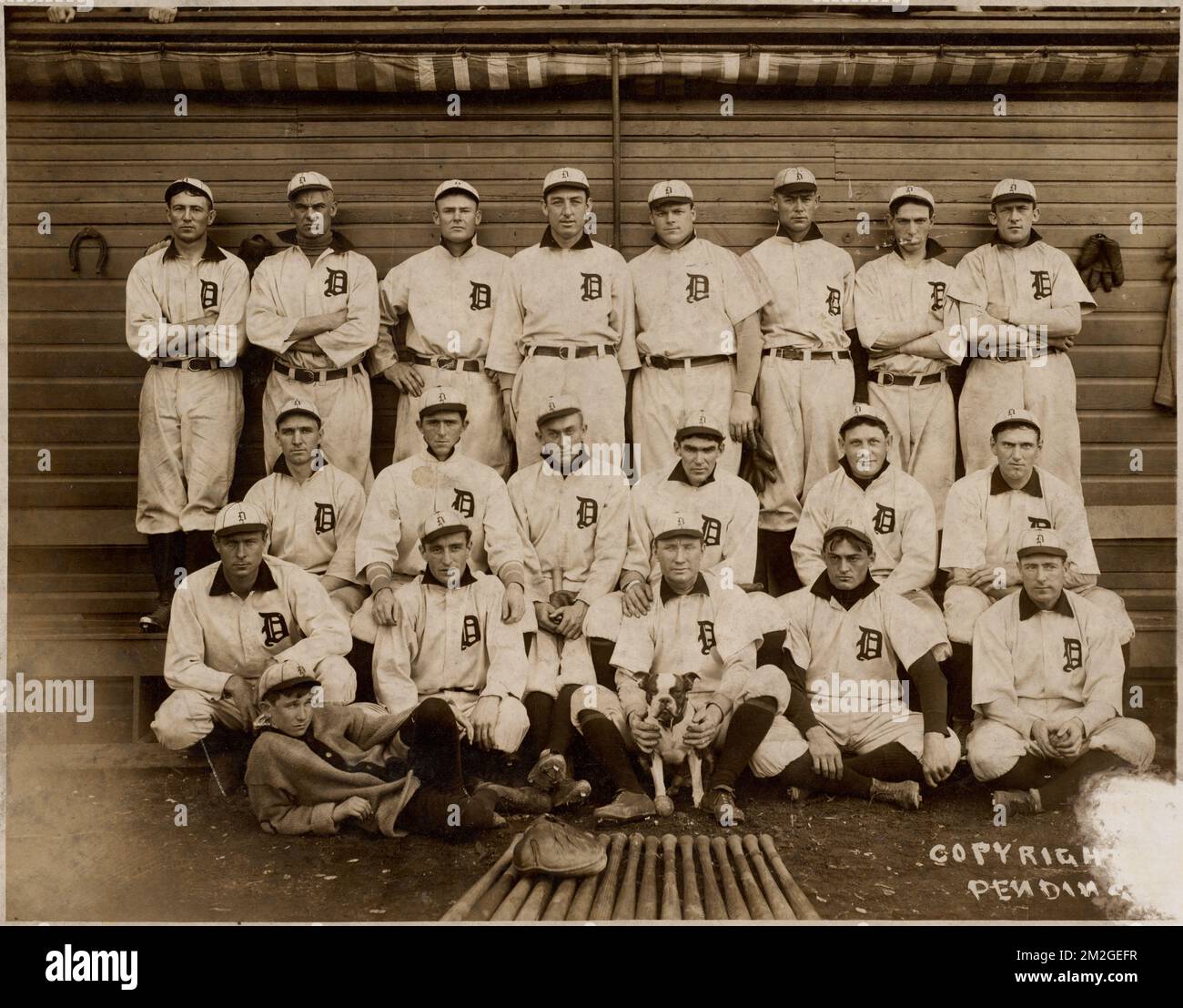 Detroit Tigers, Champions der American League 1907, Baseballspieler, Detroit Tigers Baseballteam. Michael T. - Nuf CED - McGreevy Collection Stockfoto