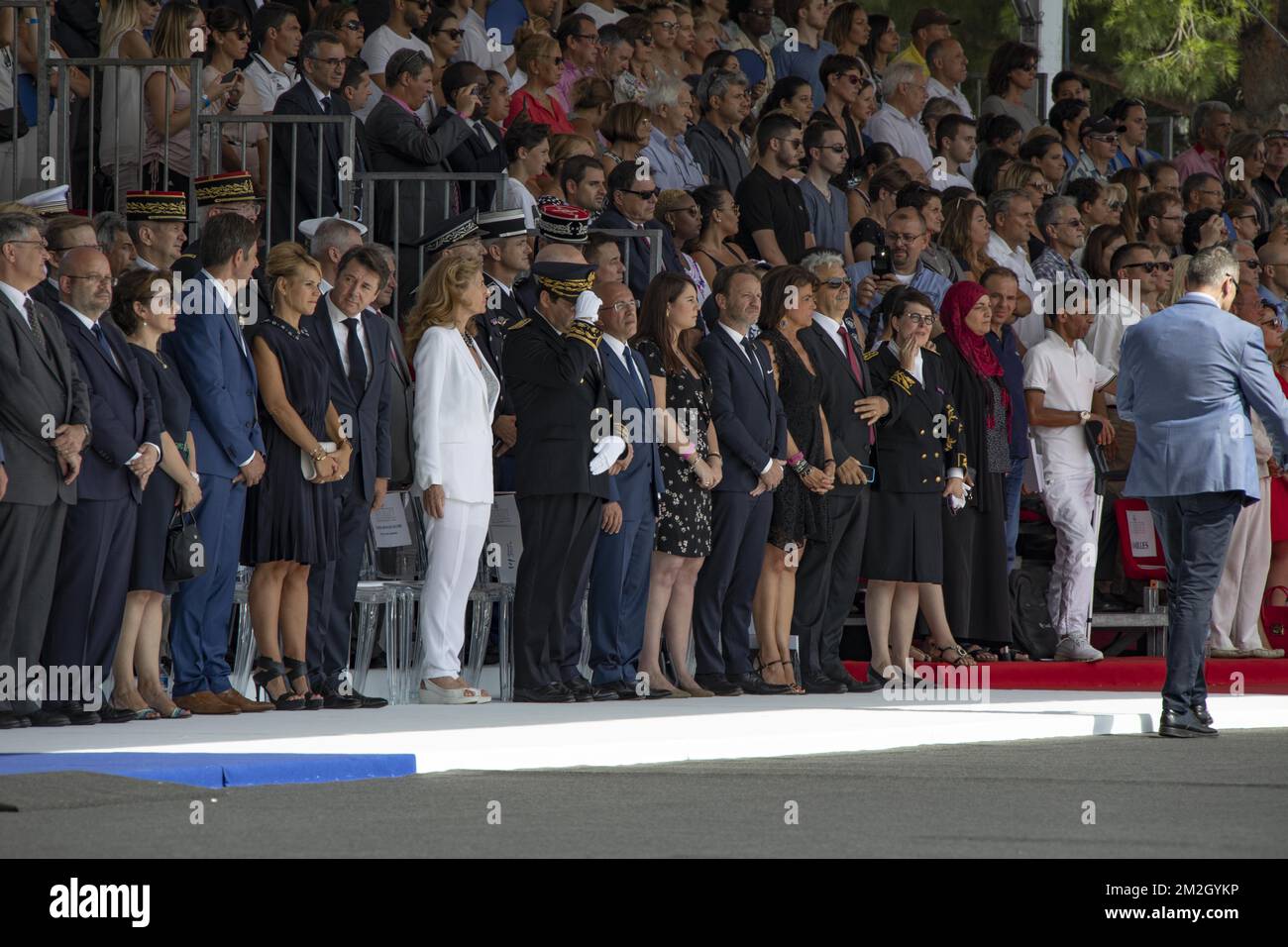 Gedenkfeier des Angriffs von Nizza vom 14. Juli 14 in Nizza. | Commémoration de l' attentat de Nice du 14 Juillet à Nice en ce 14 Juillet . 14/07/2018 Stockfoto