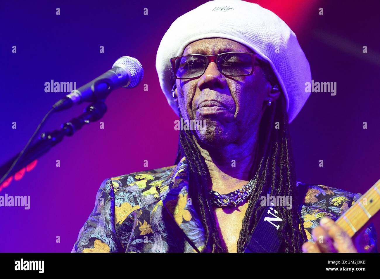 Nile Rodger und Chic leben in Brüssel | Nile Rodgers et le Legendaire Groupe Disco Funk Chic en Concert A l'ab 19/08/2018 Stockfoto