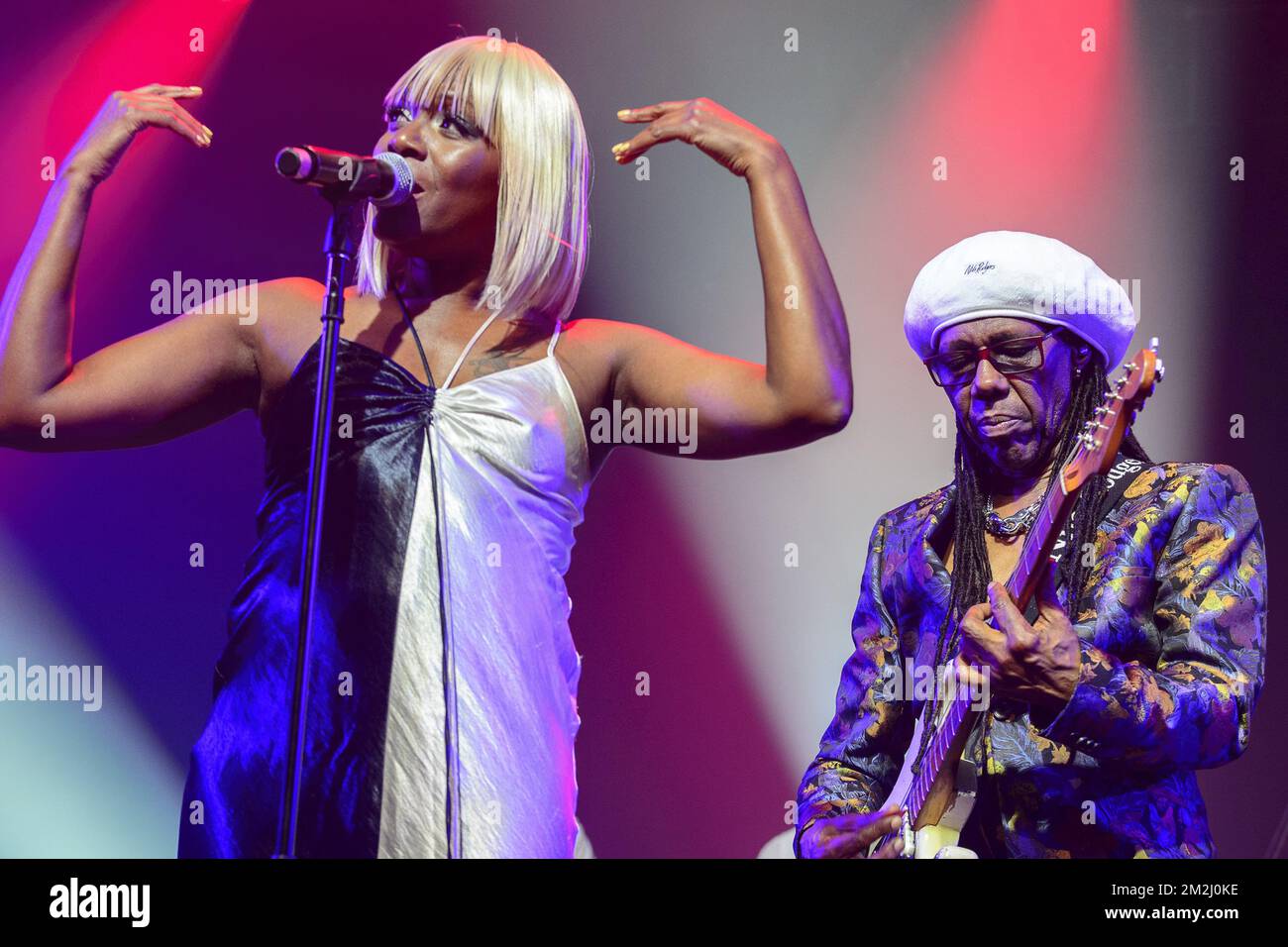 Nile Rodger und Chic leben in Brüssel | Nile Rodgers et le Legendaire Groupe Disco Funk Chic en Concert A l'ab 19/08/2018 Stockfoto