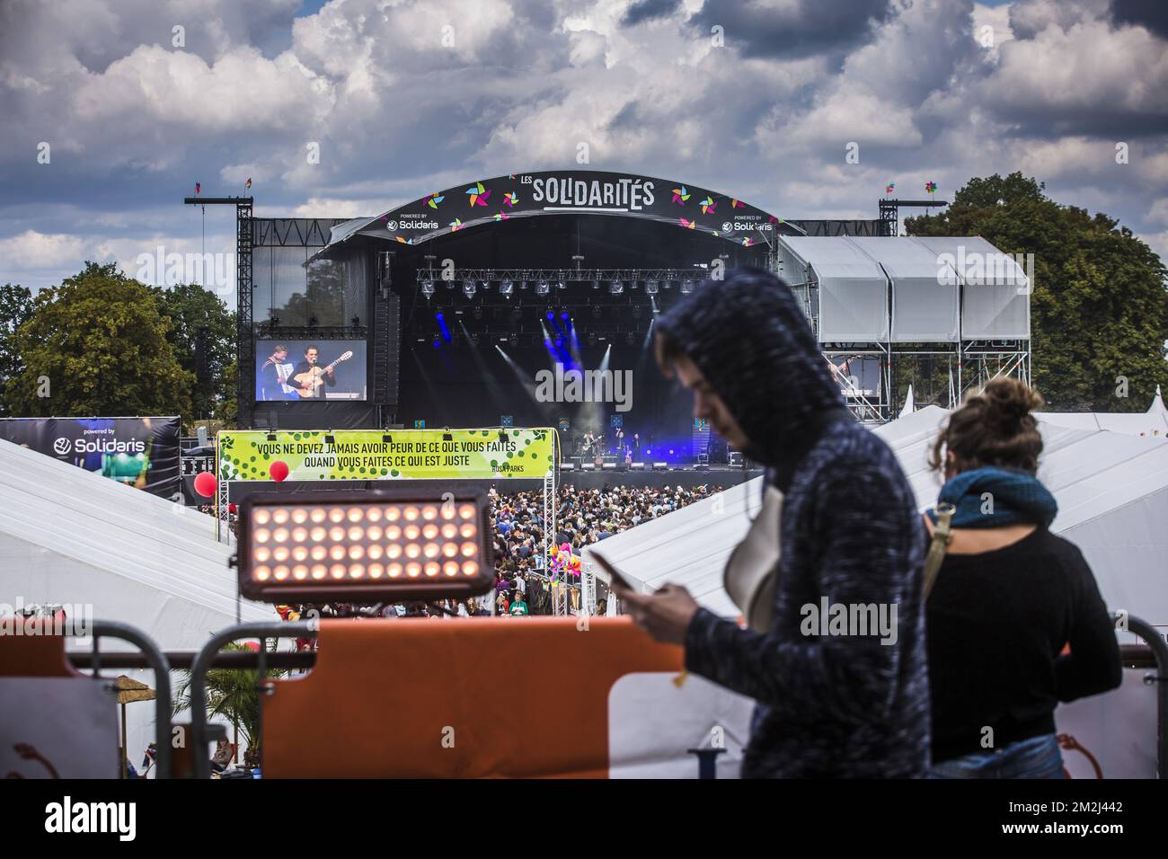 Abbildung zeigt die 7.. Ausgabe des Musikfestivals „Solidarites de Namur“ in der Zitadelle Namur, Samstag, 25. August 2018. BELGA FOTO HATIM KAGHAT Stockfoto