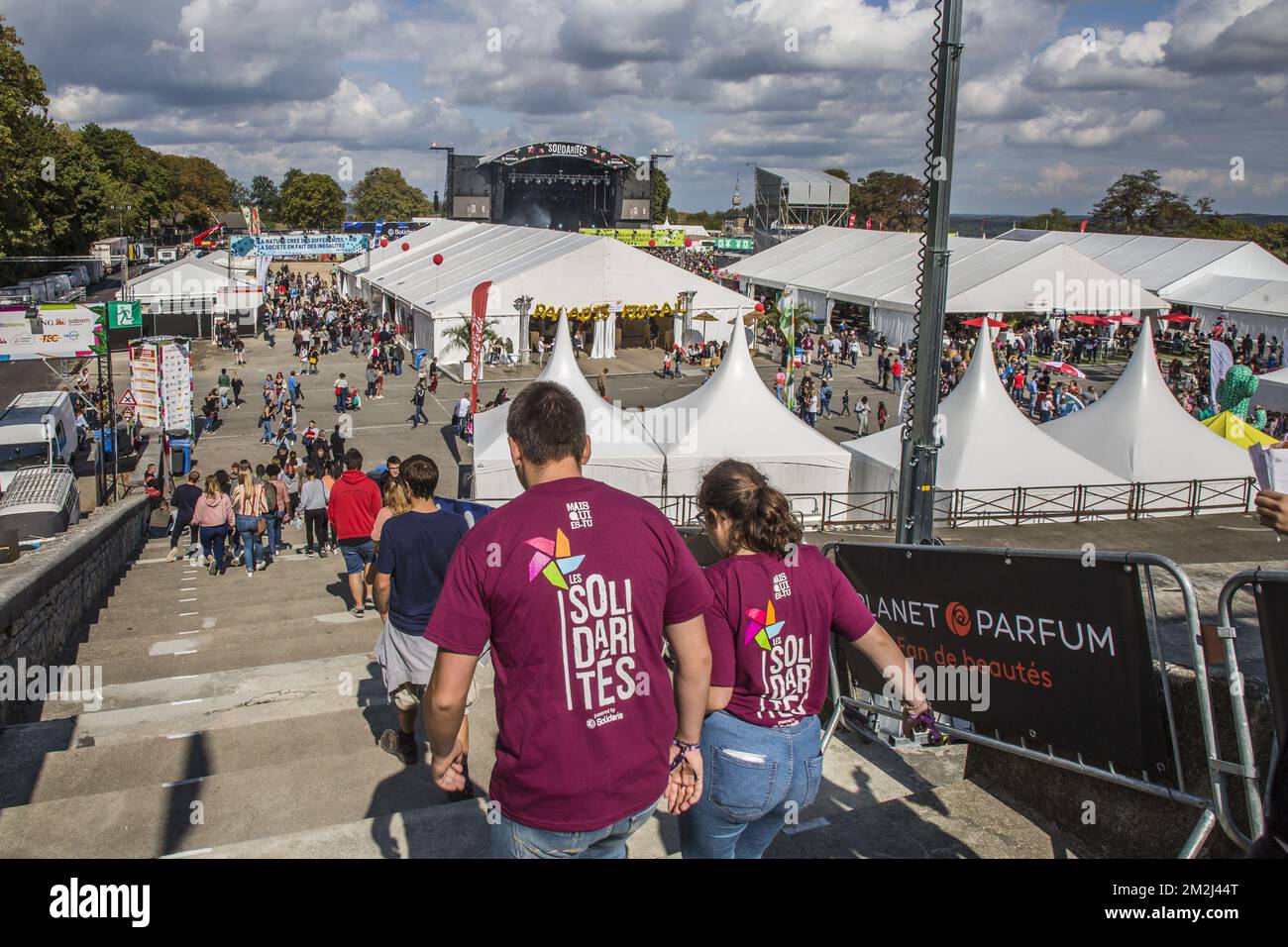 Abbildung zeigt die 7.. Ausgabe des Musikfestivals „Solidarites de Namur“ in der Zitadelle Namur, Samstag, 25. August 2018. BELGA FOTO HATIM KAGHAT Stockfoto