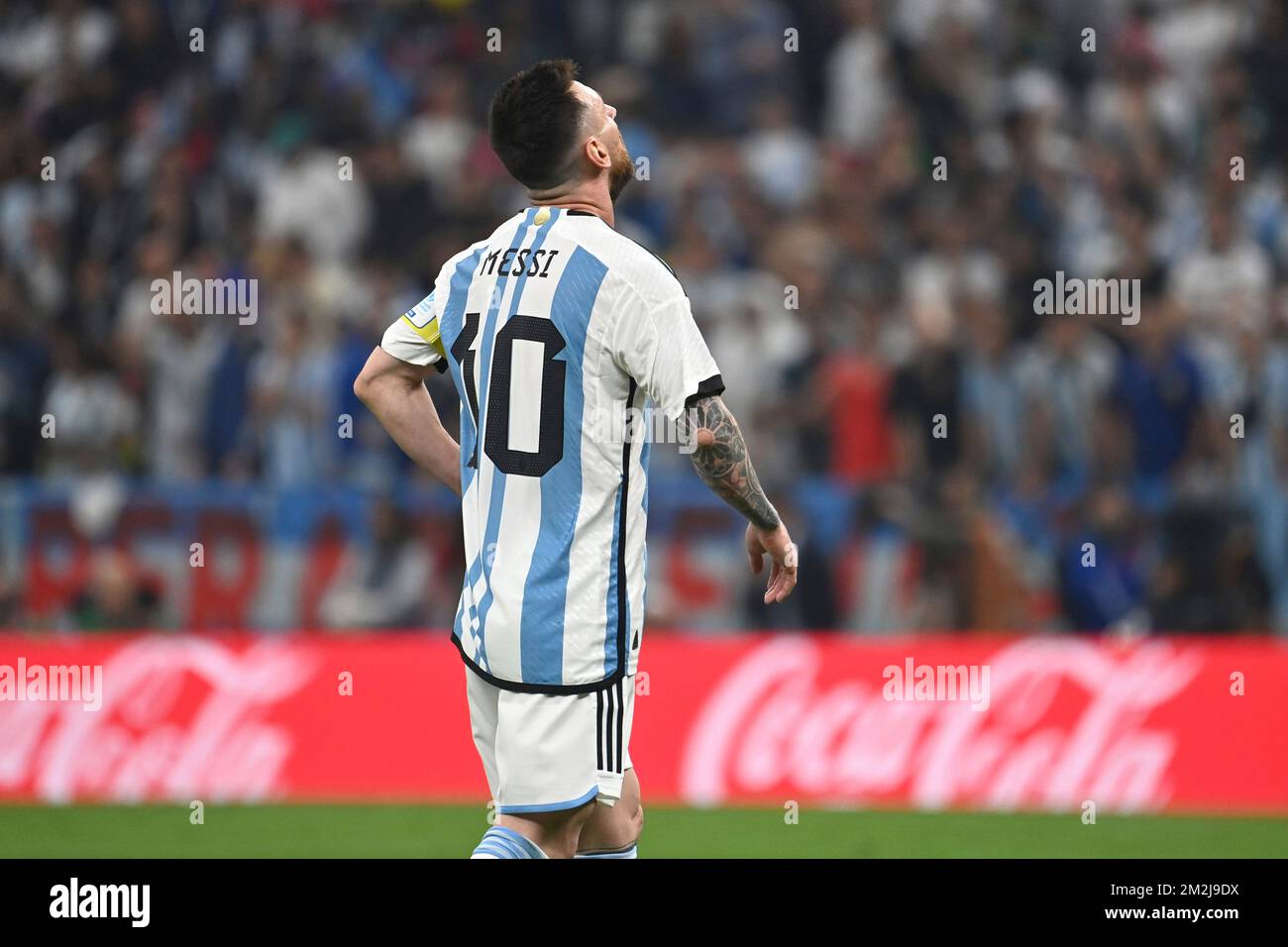 Lionel MESSI (ARG), Action, Einzelbild, Einzelmotiv ausschneiden, Halbfigur, Halbe Figur. Halbfinale, Halbfinalspiel 61, Argentinien (ARG) - Kroatien (CRO) 3-0 am 13.. Dezember 2022, Lusail Stadium Fußball-Weltmeisterschaft 20122 in Katar ab November 20.. - 18.12.2022? Stockfoto