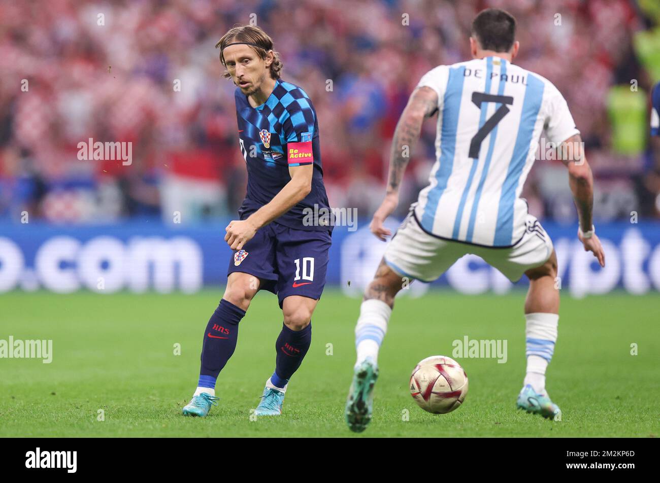 13.12.2022., Stadion Lusail, Katar - FIFA Svjetsko prvenstvo, polufinale, Hrvatska - Argentinien. Stockfoto