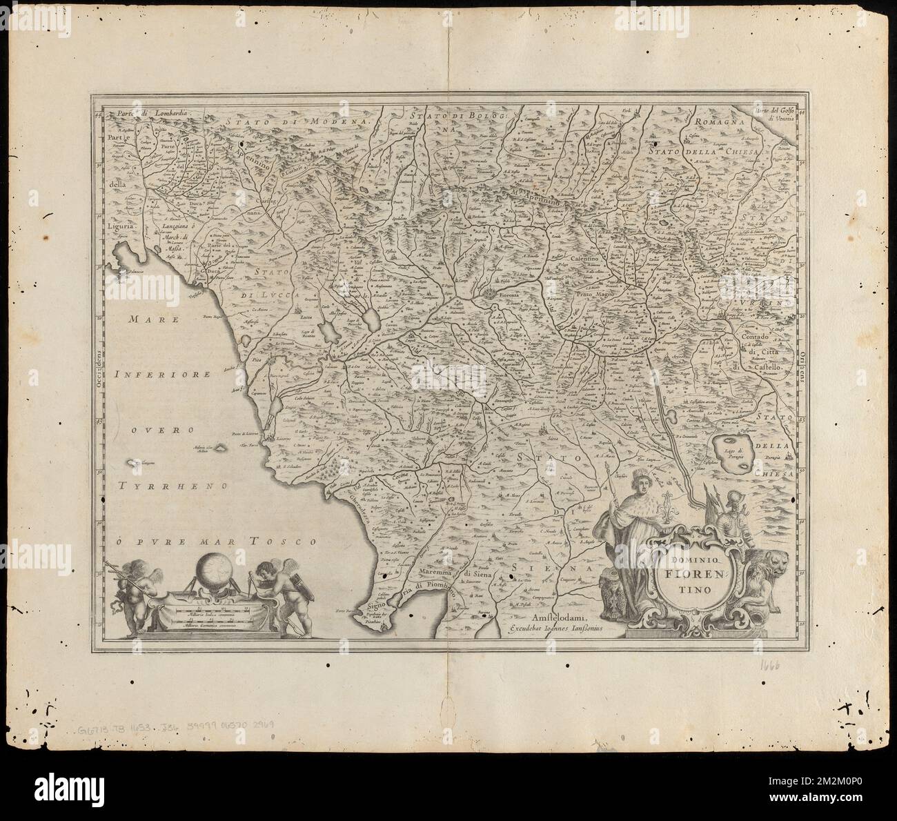 Dominio Fiorentino, Toskana, Italien, Karten, frühe Arbeiten bis 1800 Norman B. Leventhal Map Center Collection Stockfoto