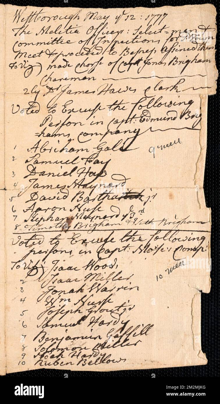 Entwurf der Männer, 1777, Entwurf des Militärdienstes, Vereinigte Staaten, Geschichte, Revolution, 1775-1783 Stockfoto