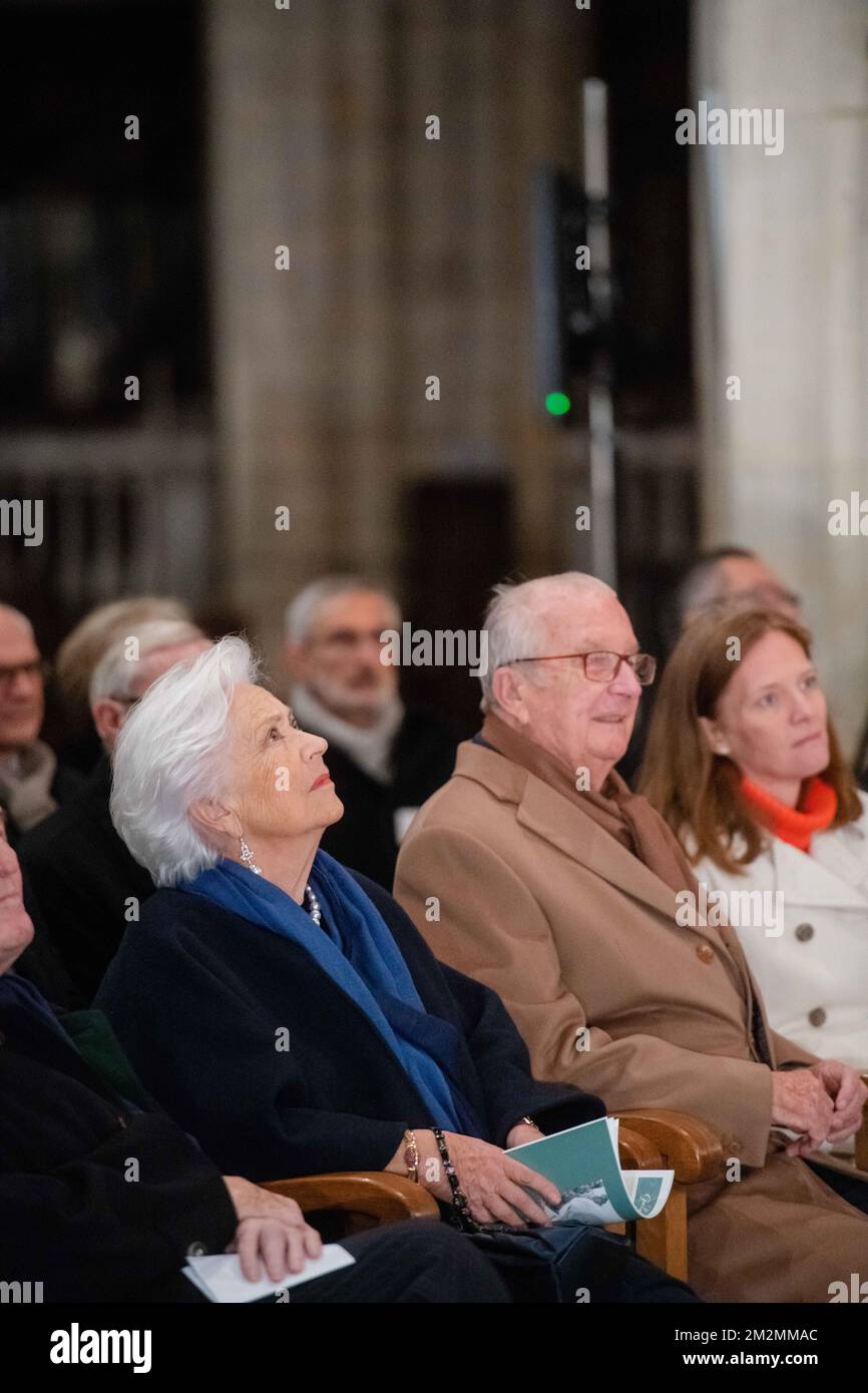 König Albert II. Von Belgien und Königin Paola von Belgien nehmen am Freitag, den 30. November 2018 in Antwerpen an einem Galakonzert der Stiftung Königin Paola (Fondation reine Paola - Stichting Koningin Paola) Teil. BELGA FOTO JONAS ROOSENS Stockfoto