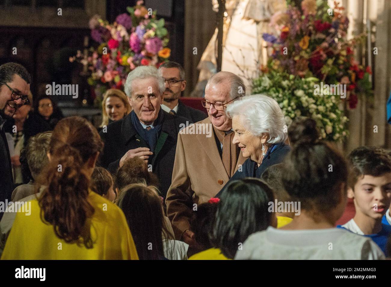 König Albert II. Von Belgien und Königin Paola von Belgien nehmen am Freitag, den 30. November 2018 in Antwerpen an einem Galakonzert der Stiftung Königin Paola (Fondation reine Paola - Stichting Koningin Paola) Teil. BELGA FOTO JONAS ROOSENS Stockfoto