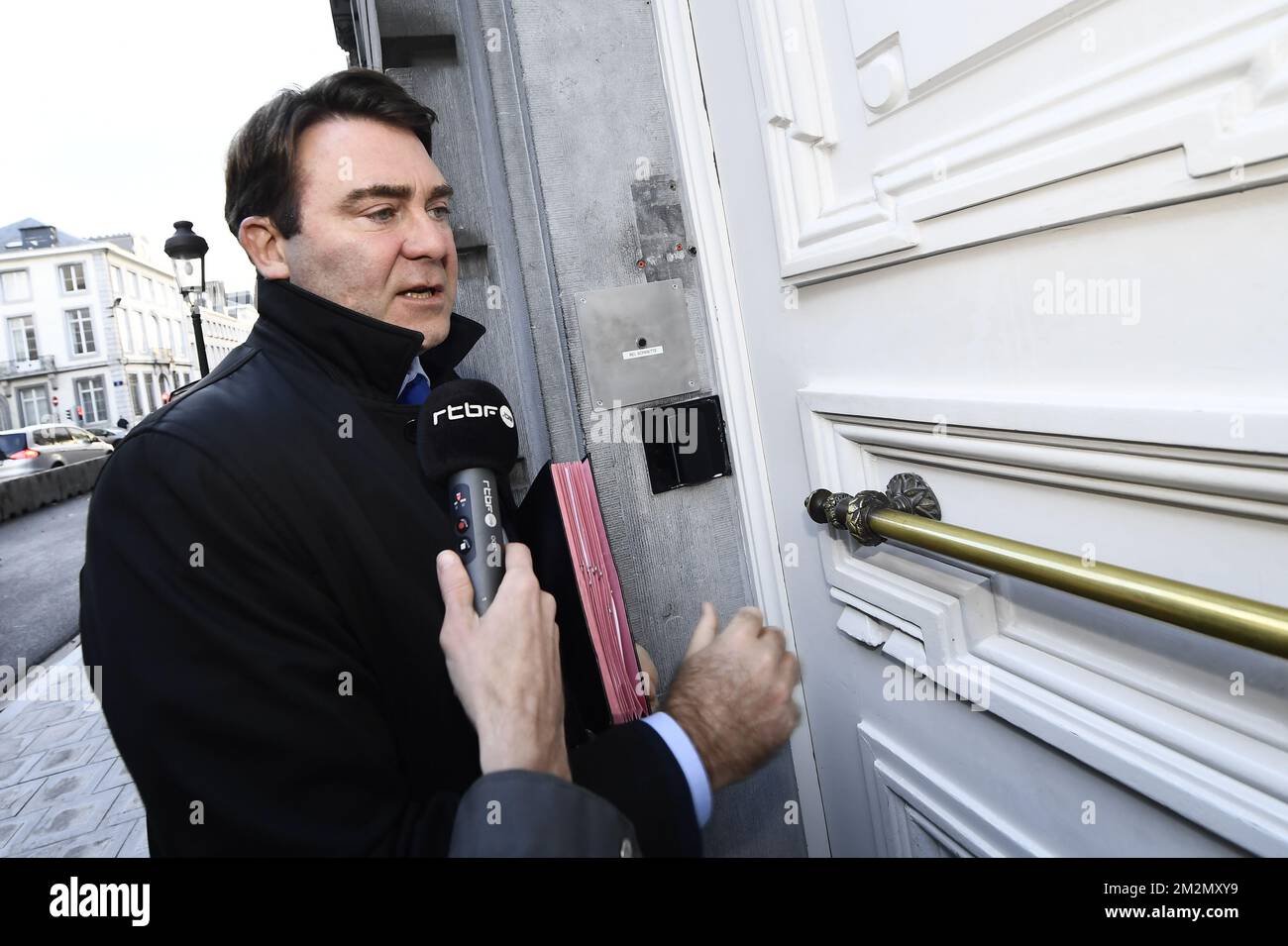Minister für KMU, Unternehmer, Landwirtschaft und soziale Integration Denis Ducarme trifft am Sonntag, den 09. Dezember 2018, zu einer Tagung des ministerrates der Bundesregierung in Brüssel ein. Die flämische nationalistische Partei N-VA verließ gestern den ministerrat der Bundesregierung. Sie konnten den Globalen Migrationspakt der Vereinten Nationen nicht akzeptieren. Der König hat den Rücktritt der fünf N-VA-Minister von der Regierung Michel akzeptiert. BELGA FOTO DIRK WAEM Stockfoto
