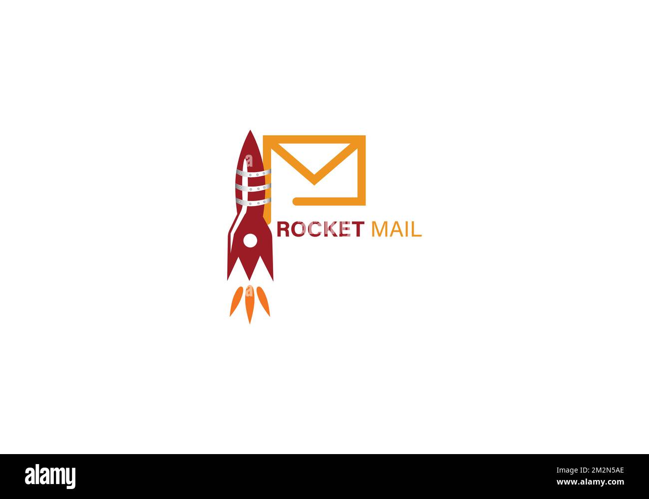 Mail Rocket Logo-Vorlagenvektor Stock Vektor