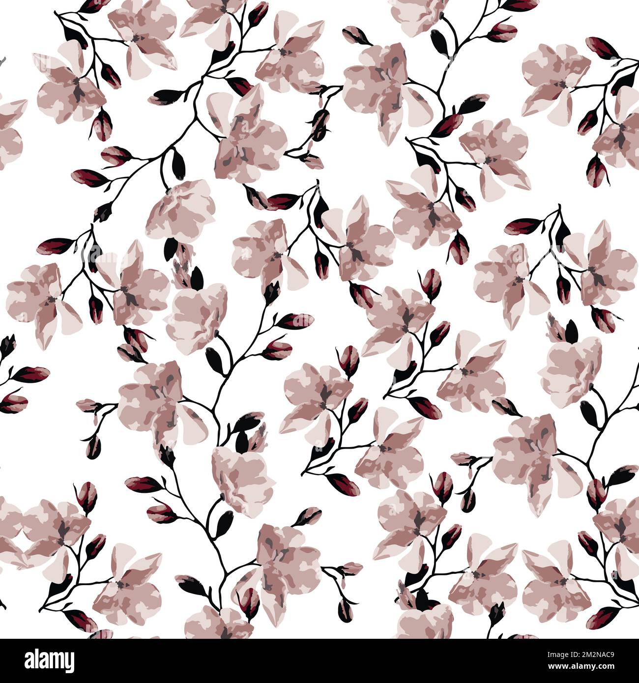 Modernes, nahtloses geometrisches Muster. Digital gezeichnete Darstellung. Kann als Textildesign für andere Stoffe, Tapeten, Karten, Einladungen oder Dekorationen verwendet werden Stock Vektor