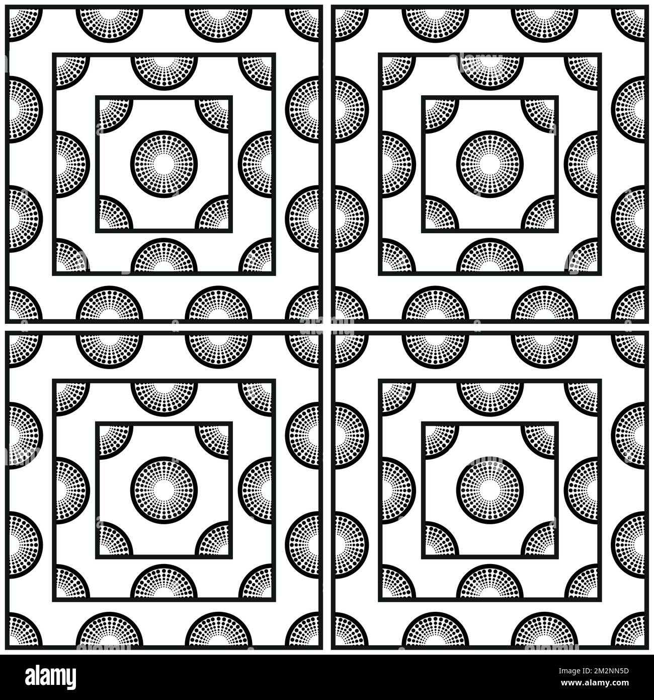Modernes, nahtloses geometrisches Muster. Digital gezeichnete Darstellung. Kann als Textilstoff oder Tapete, Karten, Einladungen, dekoratives Papier verwendet werden Stock Vektor